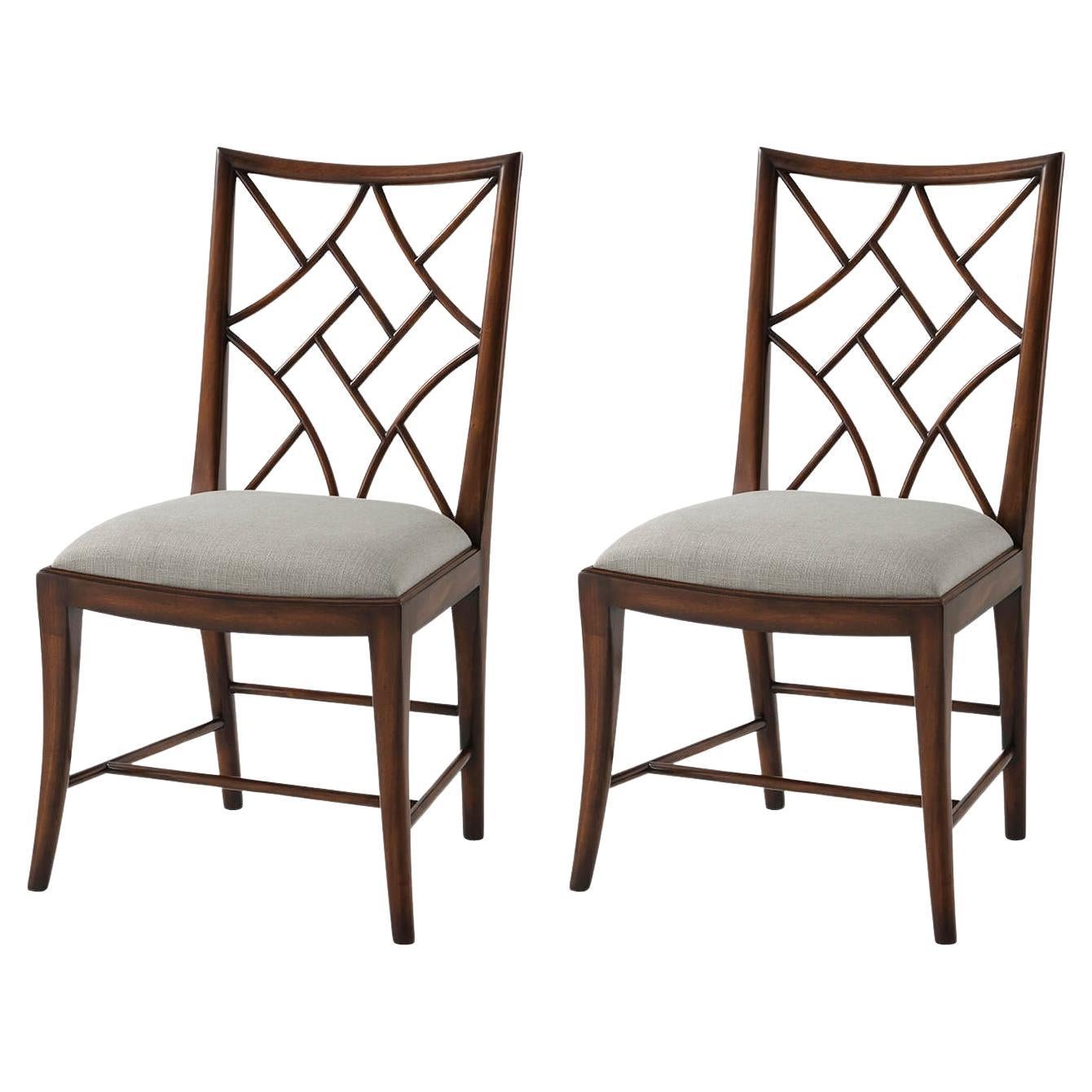 Chinoiserie Cockpen Dining Chairs (Sets of 2) For Sale