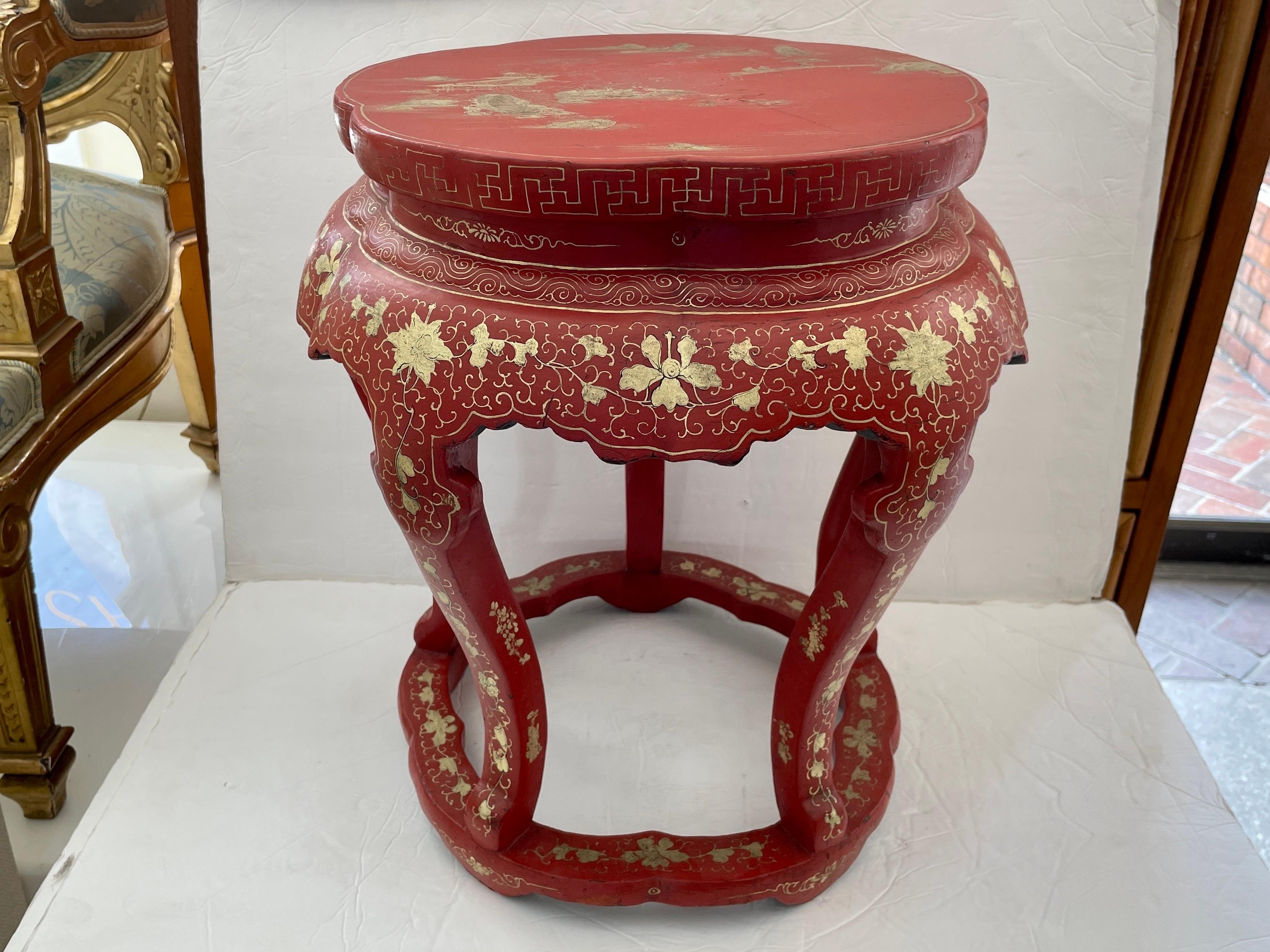 Chinoiserie Cocktail Table in Original Finish In Good Condition For Sale In Los Angeles, CA