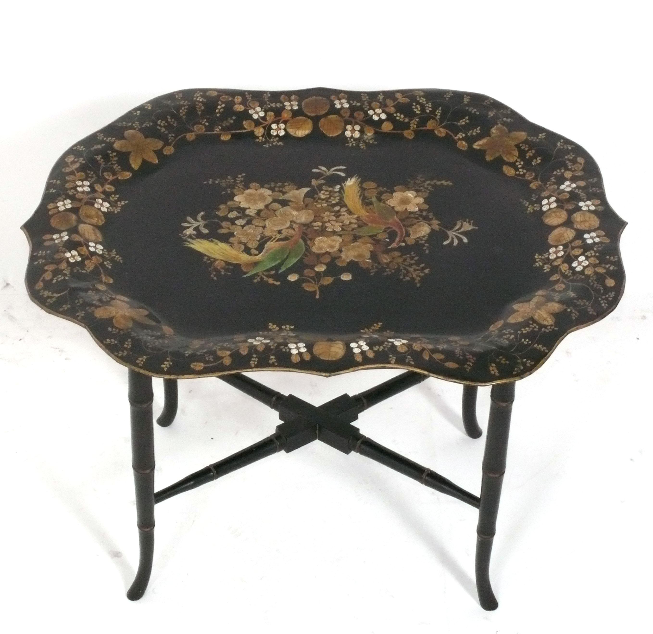 Elegant Chinoiserie Coffee Table, probably American, circa 1950s. 