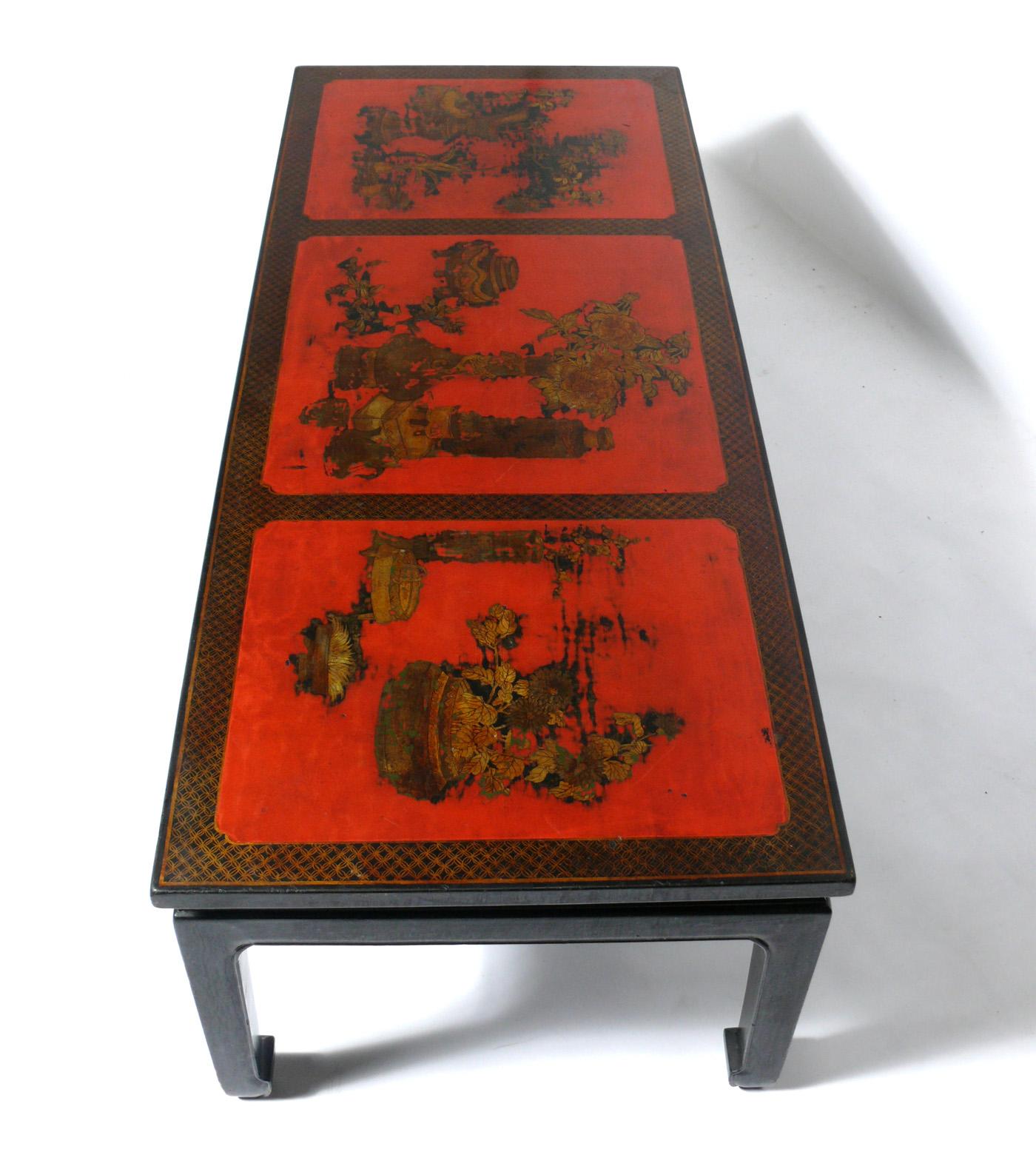Chinese Chinoiserie Coffee Table For Sale