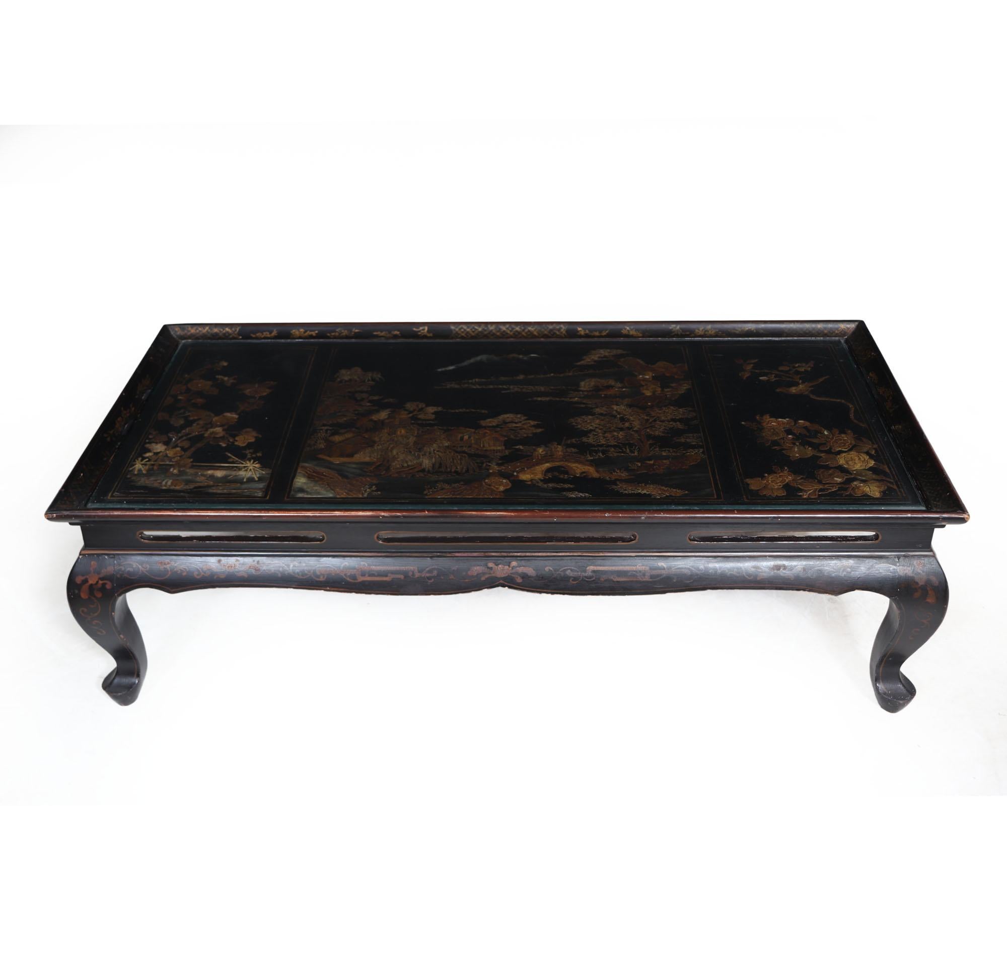 Chinese Chinoiserie Coffee Table