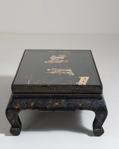 Chinoiserie Coffee Table with Glass Top