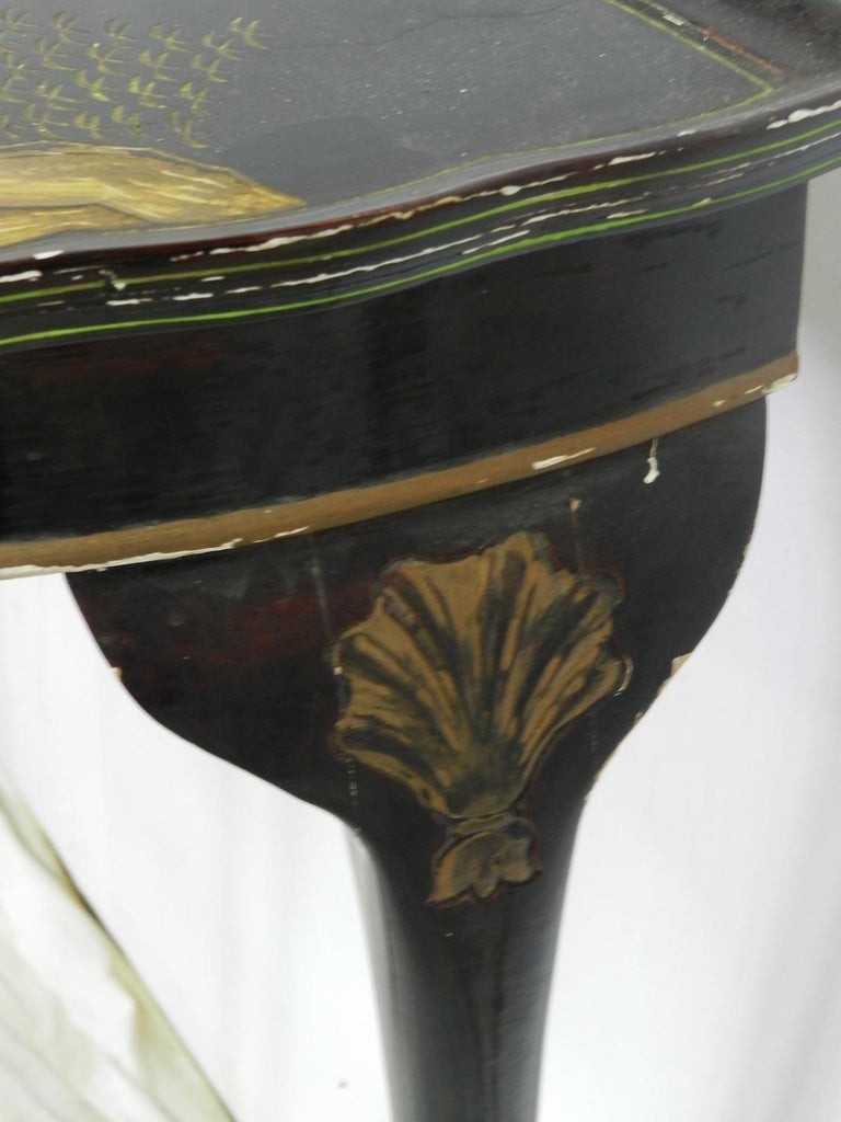 Lacquered Chinoiserie Console Table, circa 1920