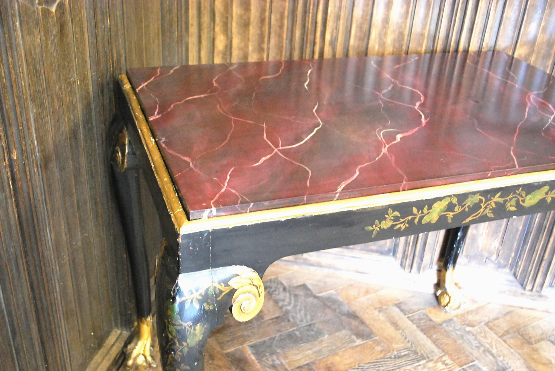 Pine Chinoiserie Console Table For Sale