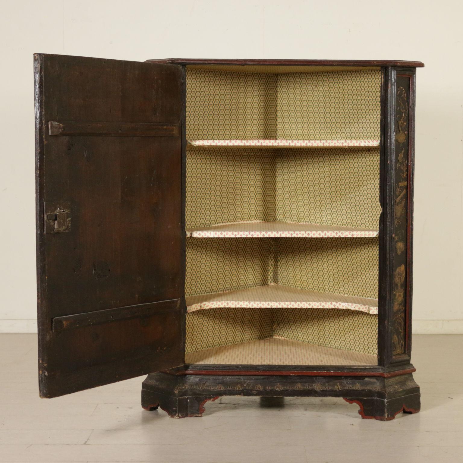 Arts and Crafts Chinoiserie Corner Cabinet