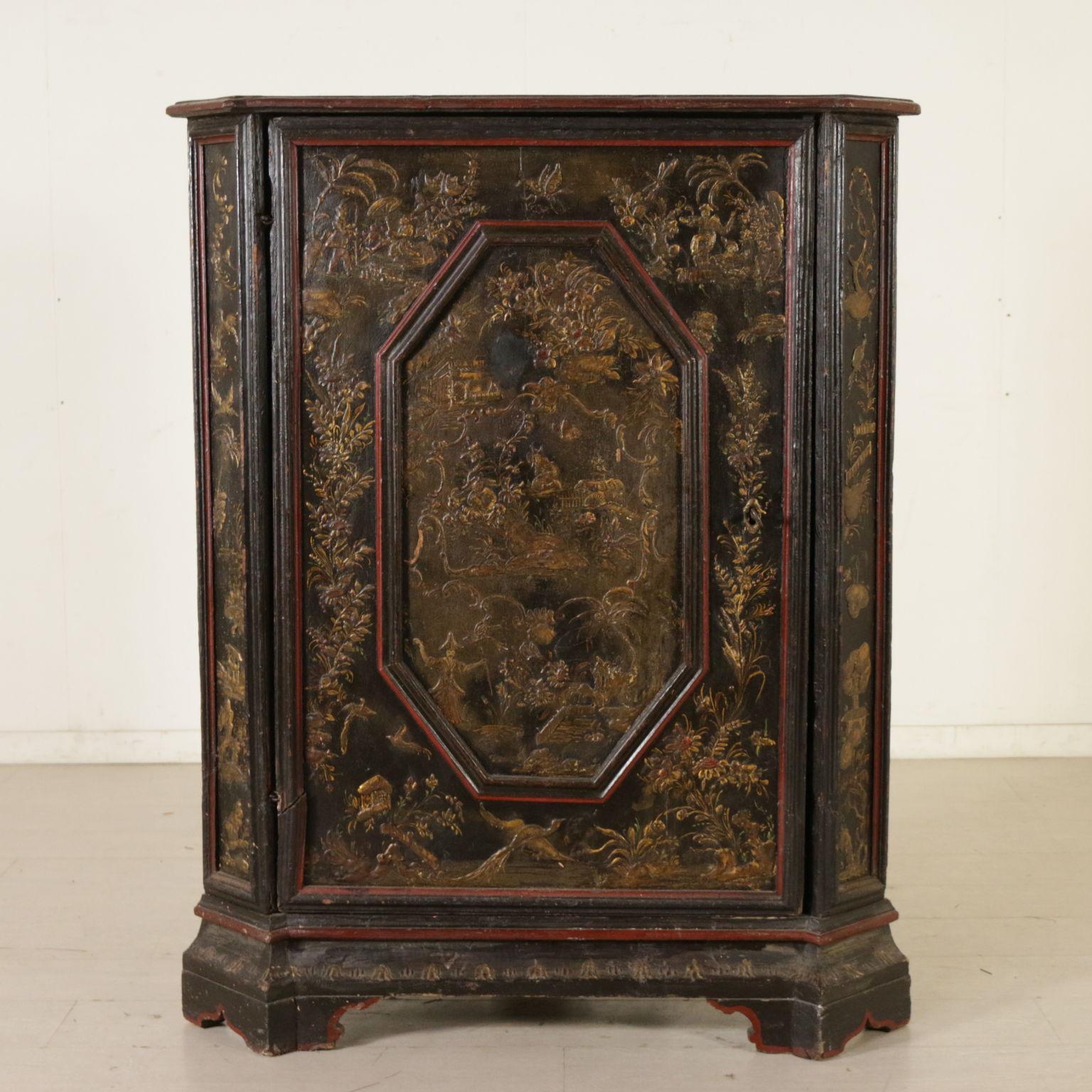 European Chinoiserie Corner Cabinet