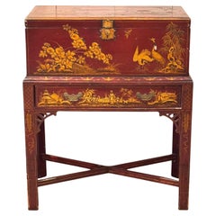 Chinoiserie Decorated Box on Stand