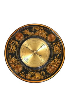 Chinesisches, dekoratives, rundes Barometer, ca. 1930er Jahre