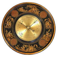Baromètre circulaire décoré de chinoiserie, vers les années 1930