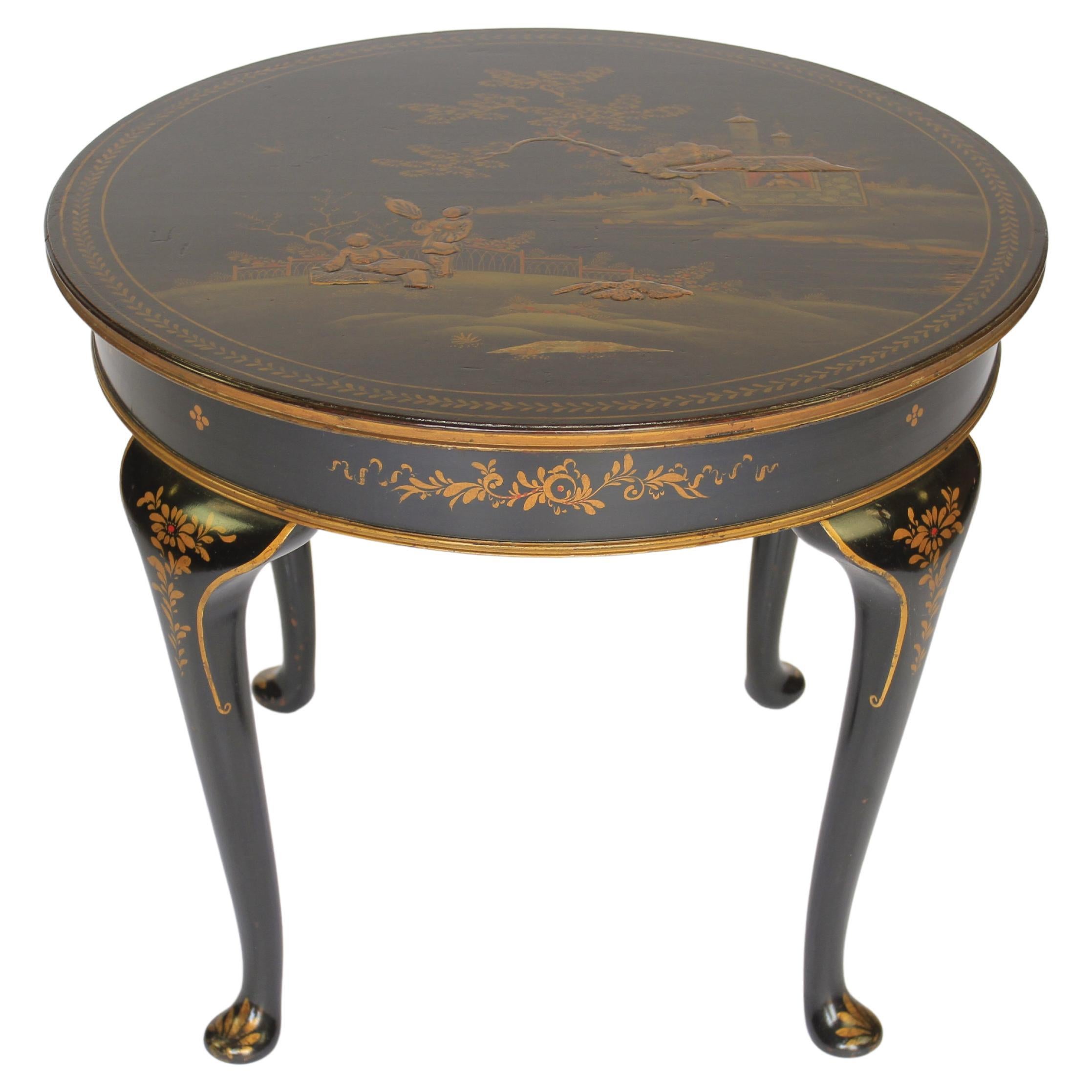 Chinoiserie decorated coffee table circa 1930s For Sale