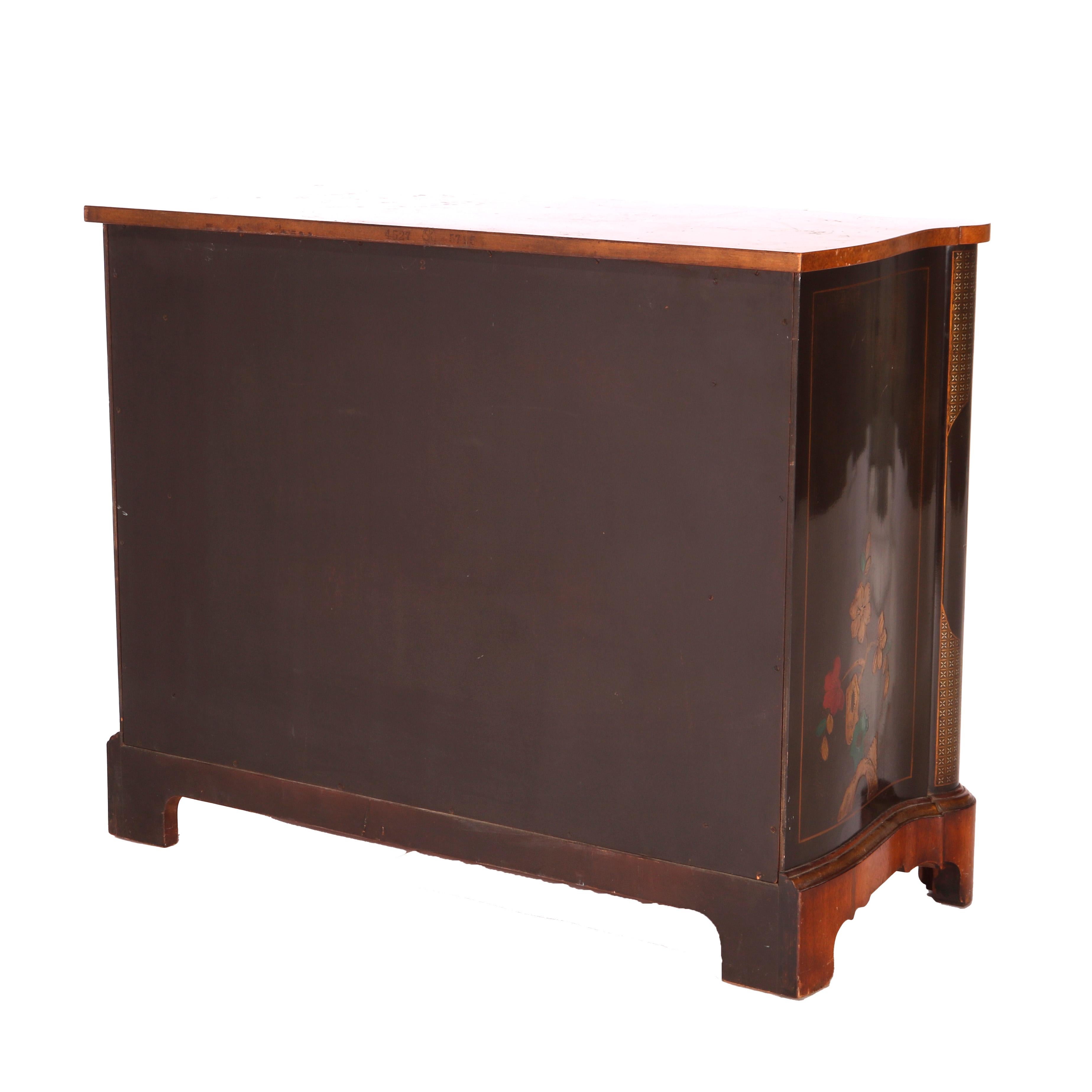 Chinoiserie Decorated Credenza Cabinet 20th C For Sale 10
