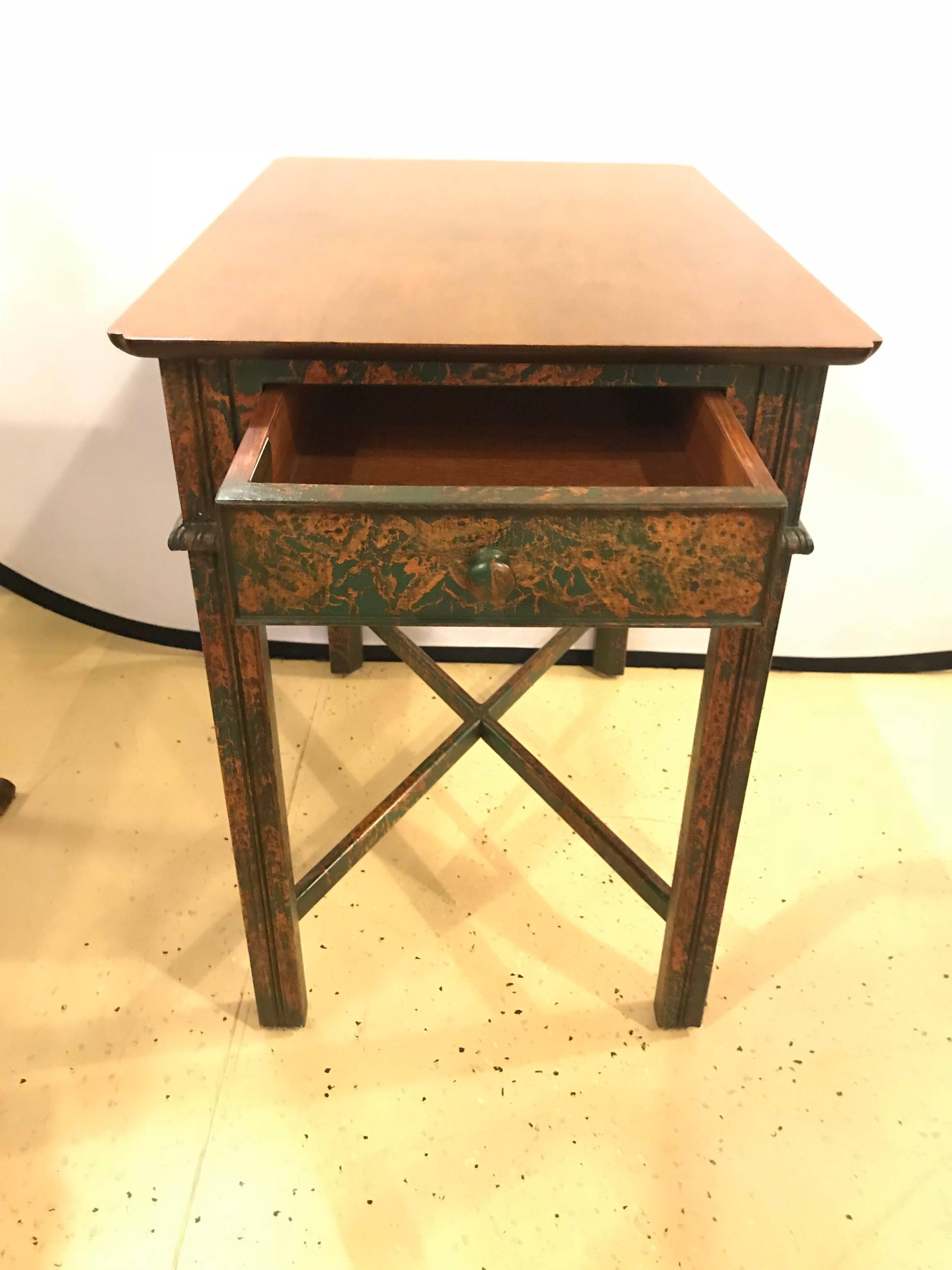 Chinoiserie Decorated End Table by South Hampton Furniture For Sale 8