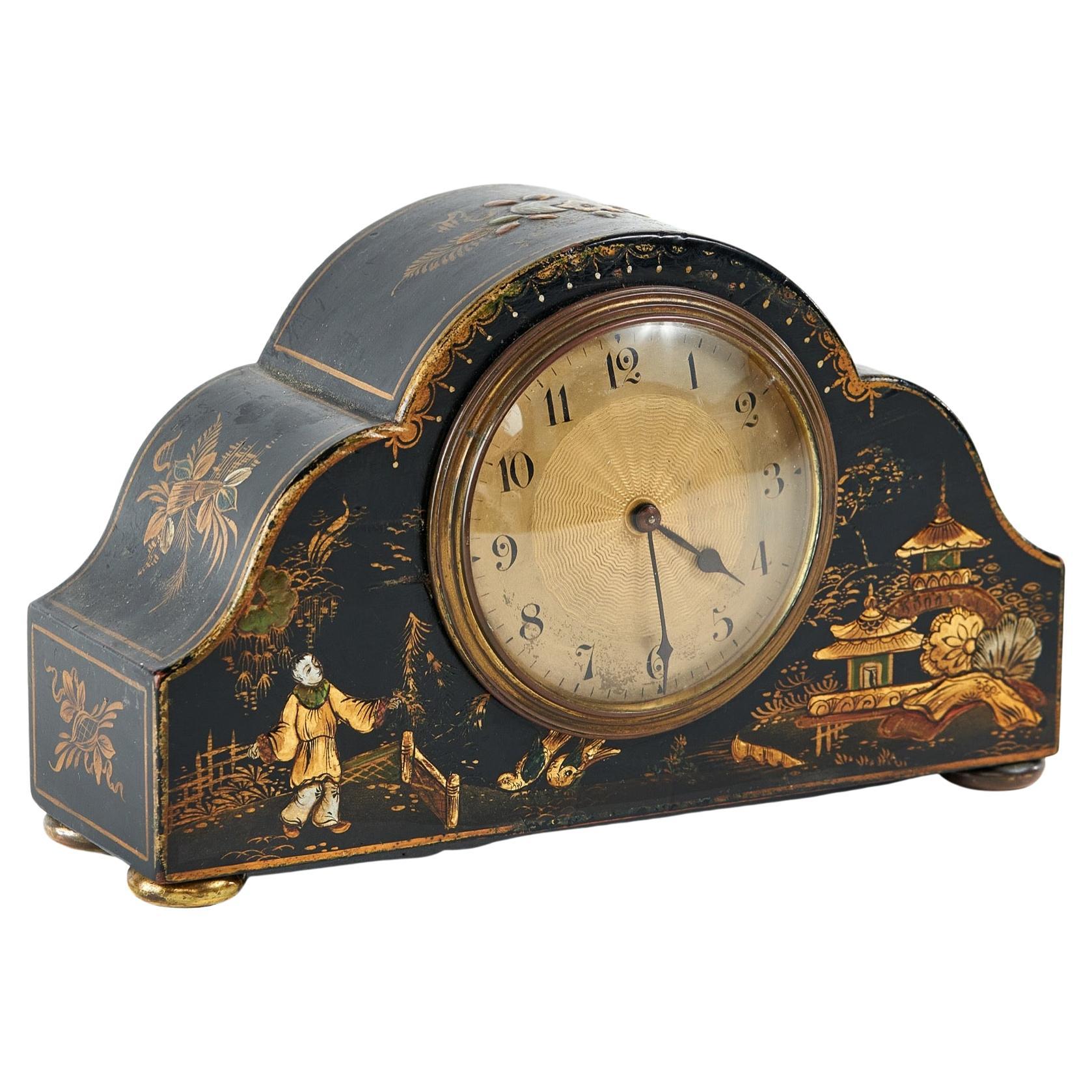 Chinoiserie Decorated Mantel Clock, circa 1920s