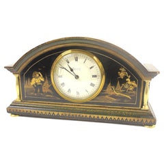 Chinoiserie Decorated Mantel Clock circa 1920s