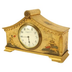 Orologio da camino decorato a cineserie, anni '30 circa