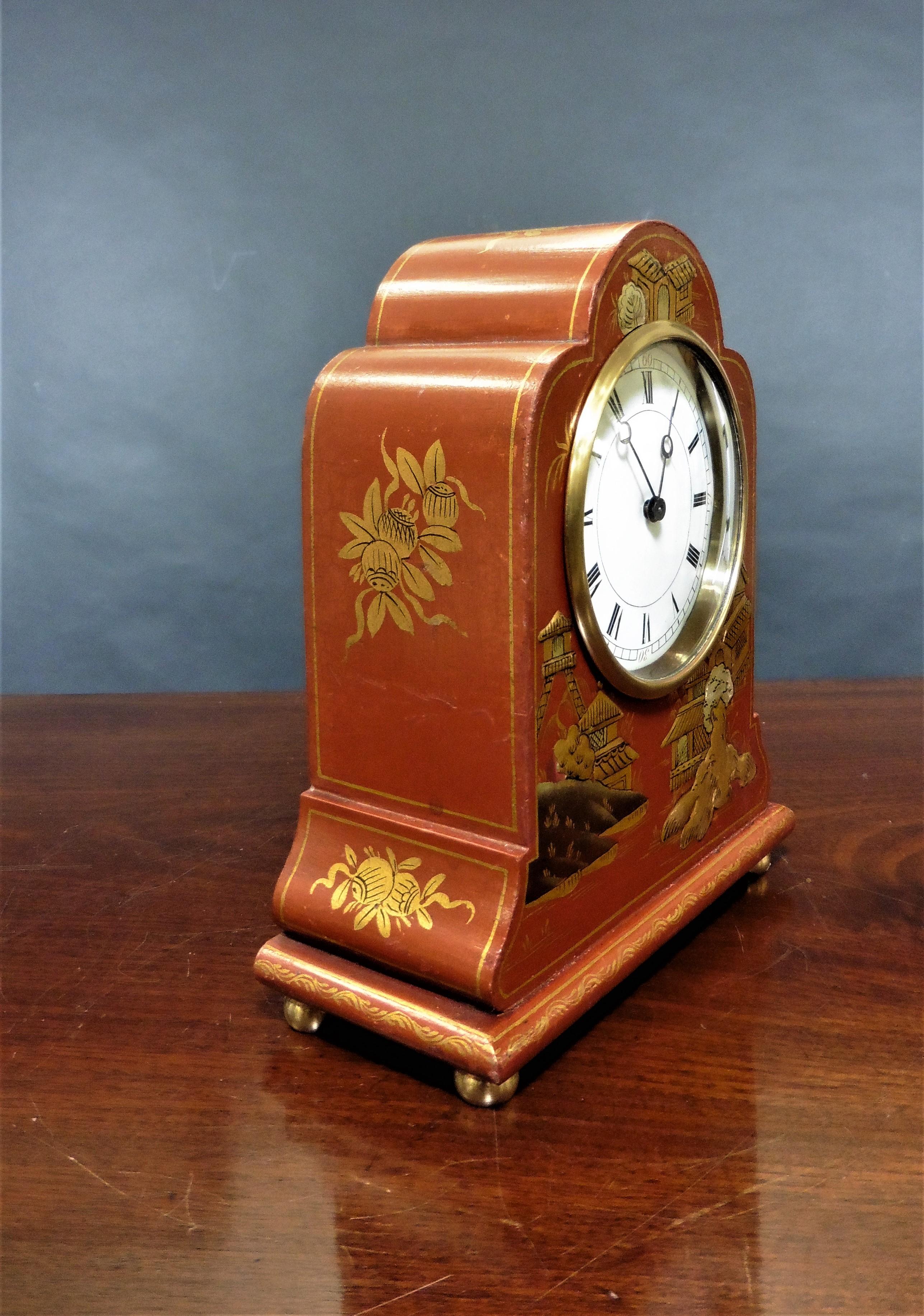 chinoiserie mantel clock