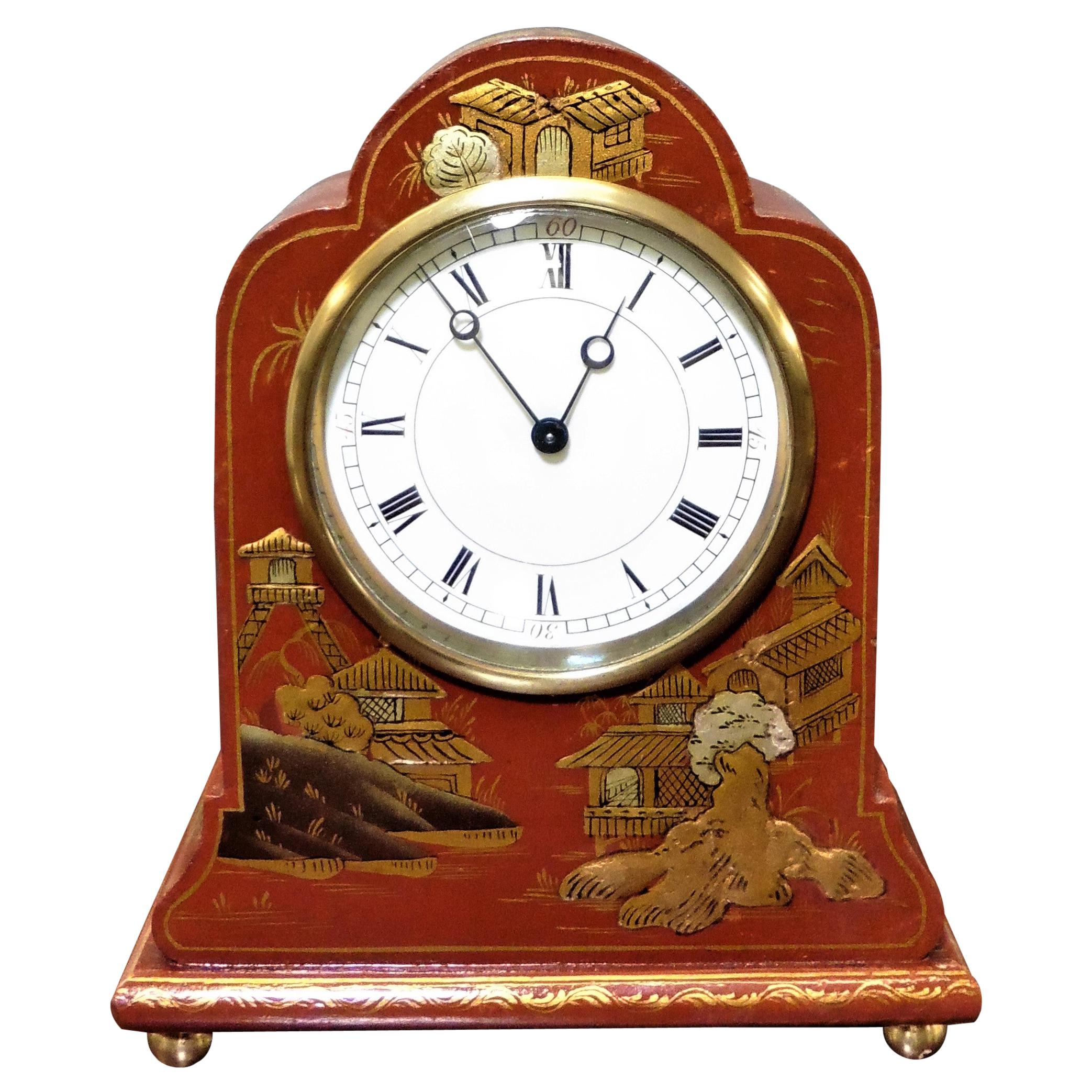 Chinoiserie Decorated Mantel Clock