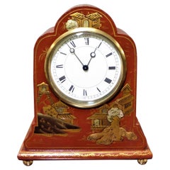 Antique Chinoiserie Decorated Mantel Clock