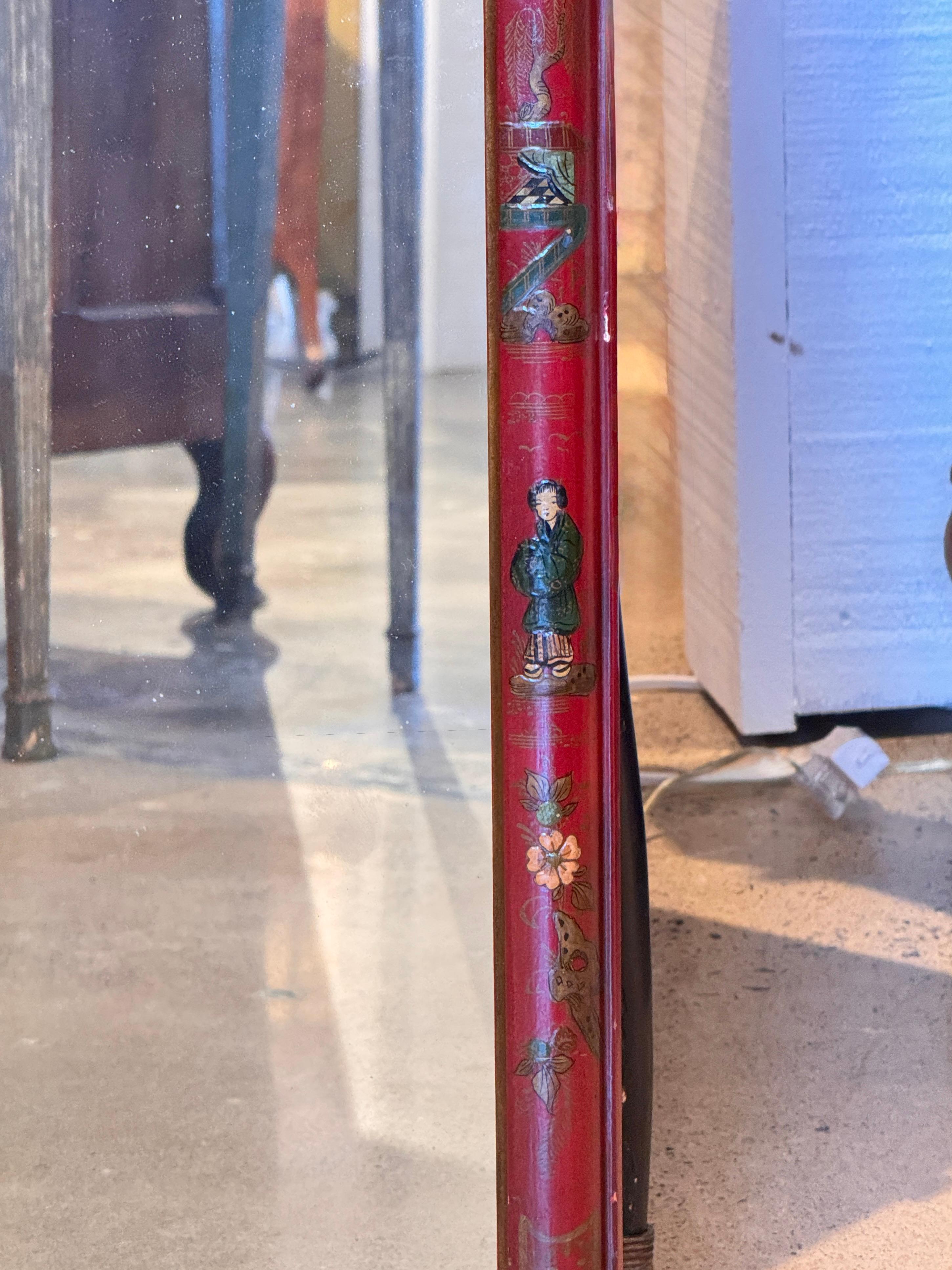 Bois Miroir Decoratif Chinoiserie en vente