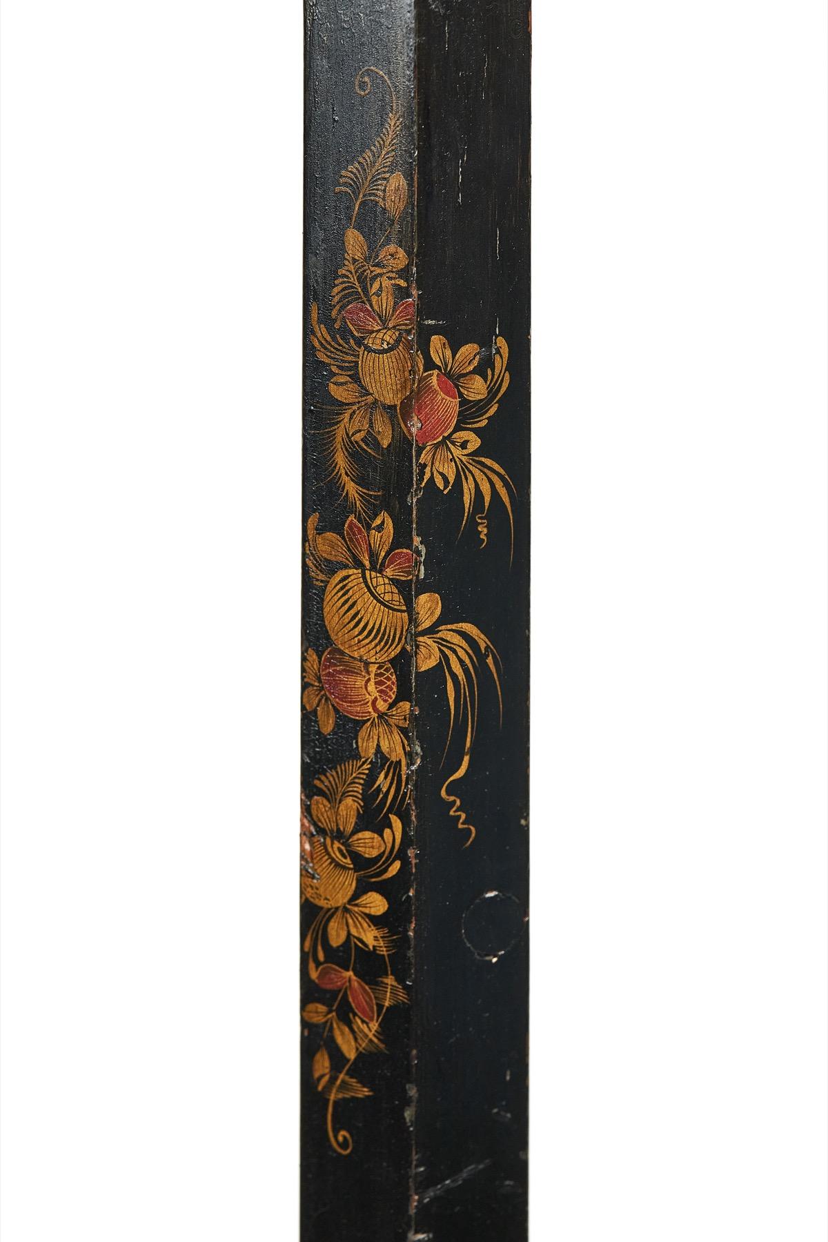 Lacquer Chinoiserie Decorated Standard Lamp circa 1930s [B] For Sale