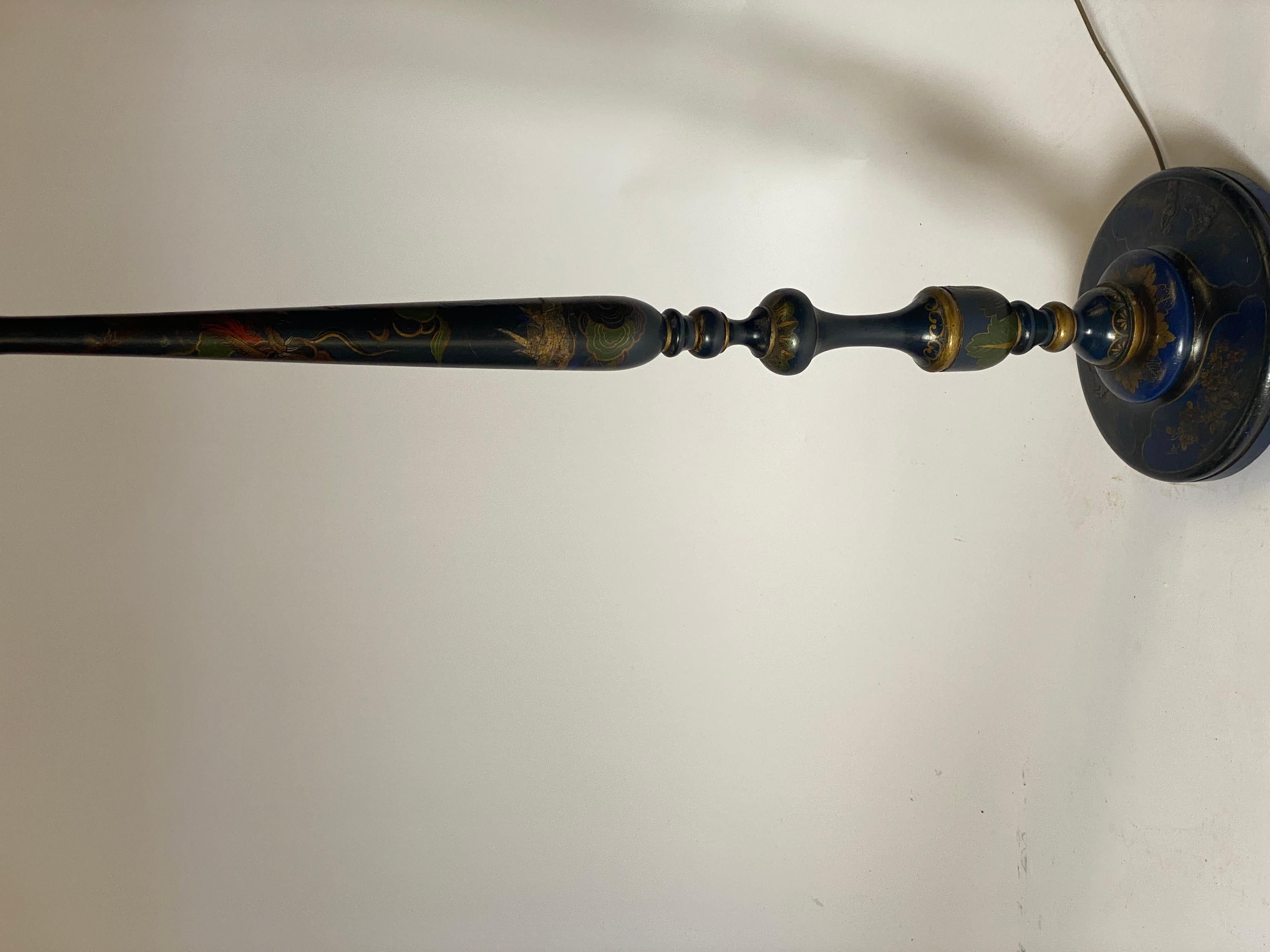Britannico Lampada standard decorata a cineserie, circa anni '30 in vendita