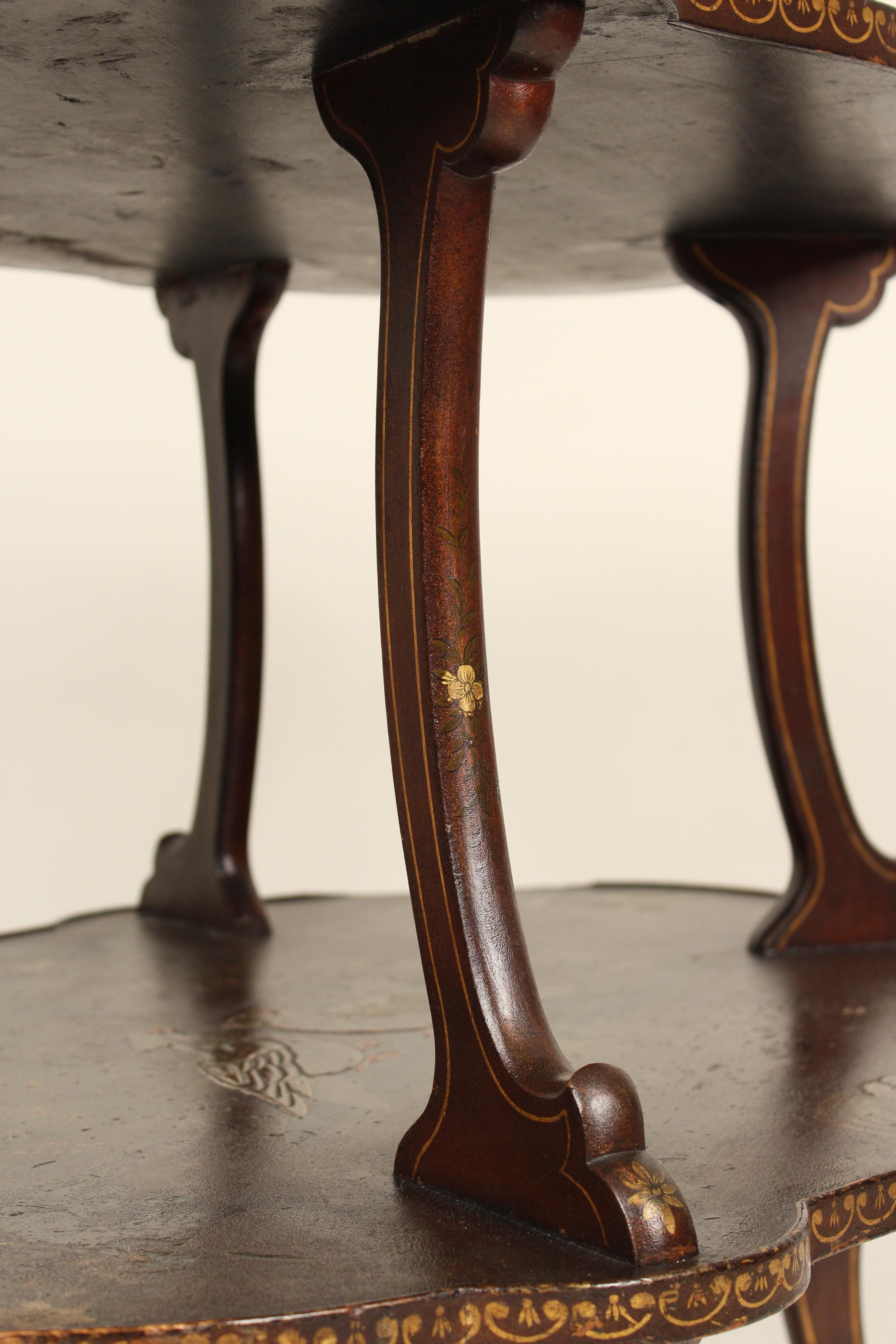 Chinoiserie Decorated Two-Tier Occasional Table 6