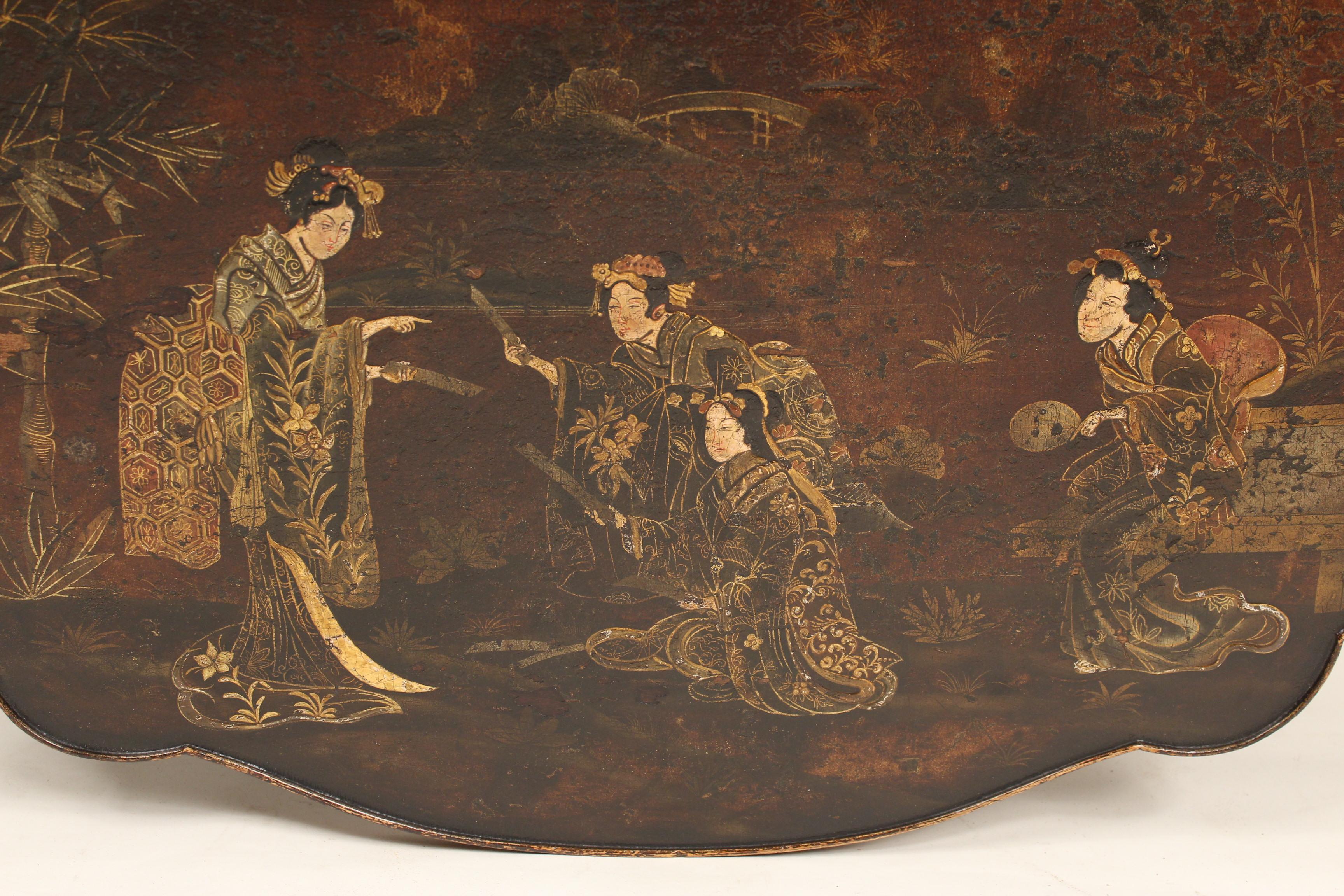 Chinoiserie Decorated Two-Tier Occasional Table 1