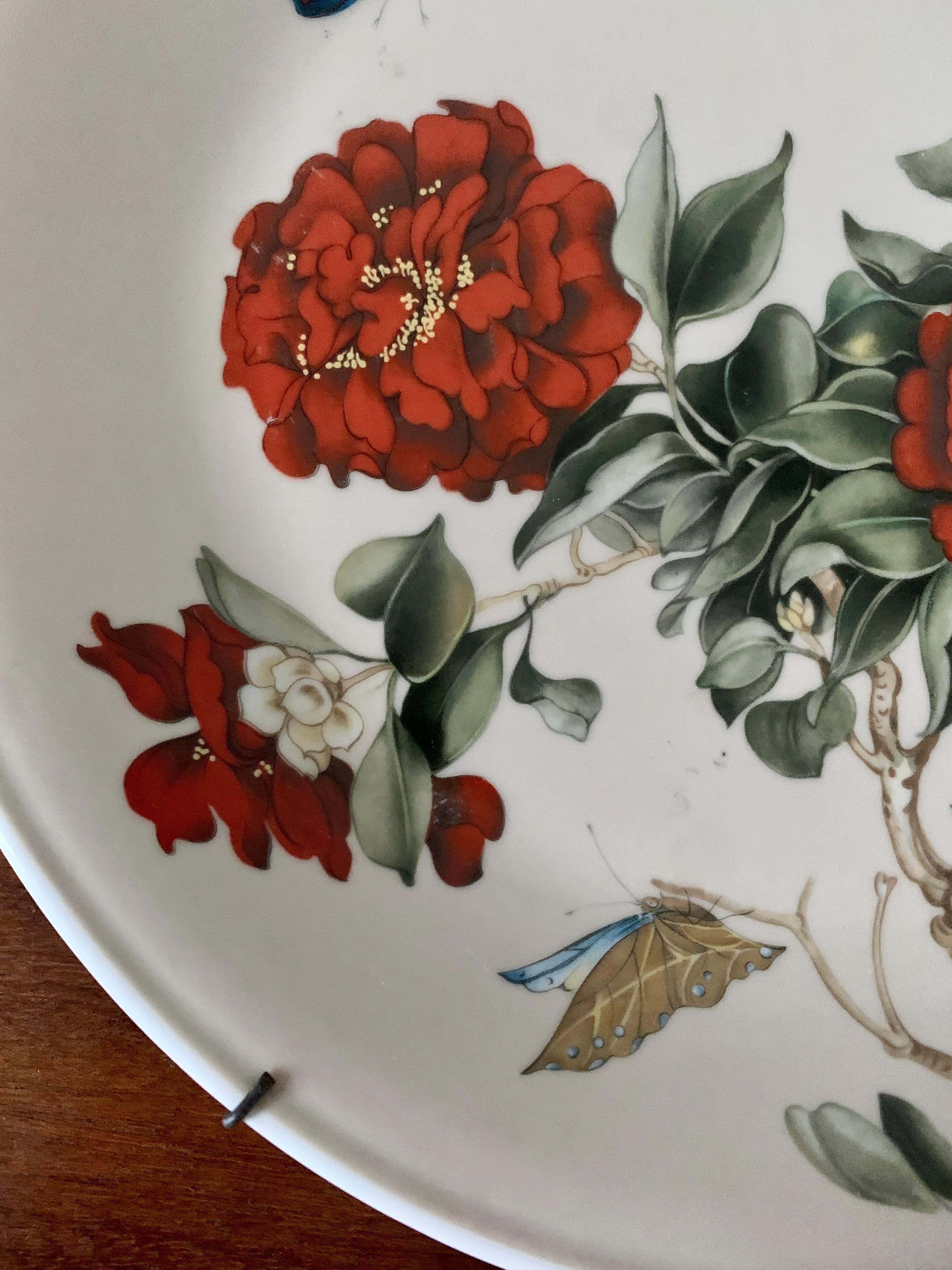 Piatti decorativi da parete Chinoiserie, coppia in vendita 4