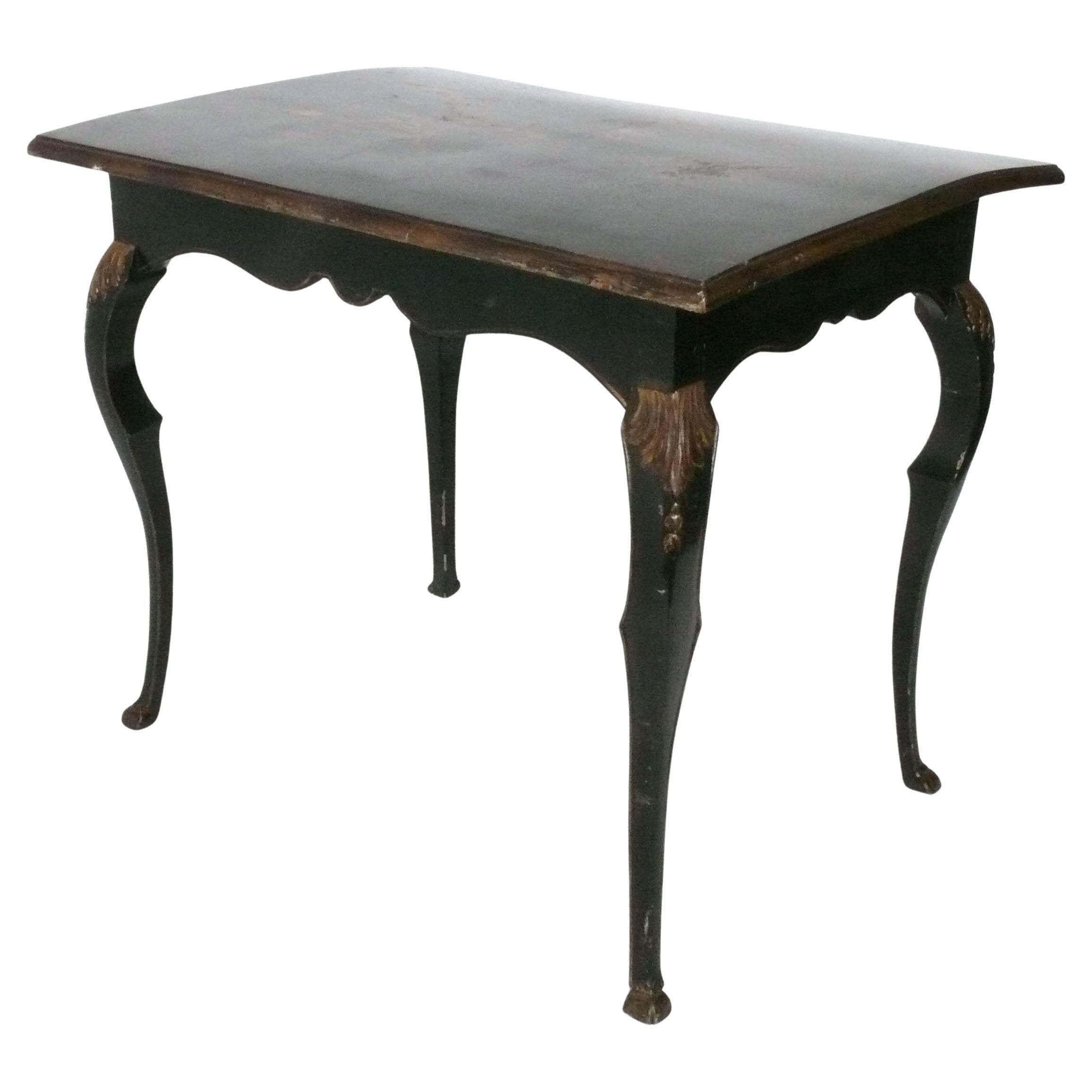 Upholstery Chinoiserie Desk and Chair French 19th Century Hand Painted Details For Sale