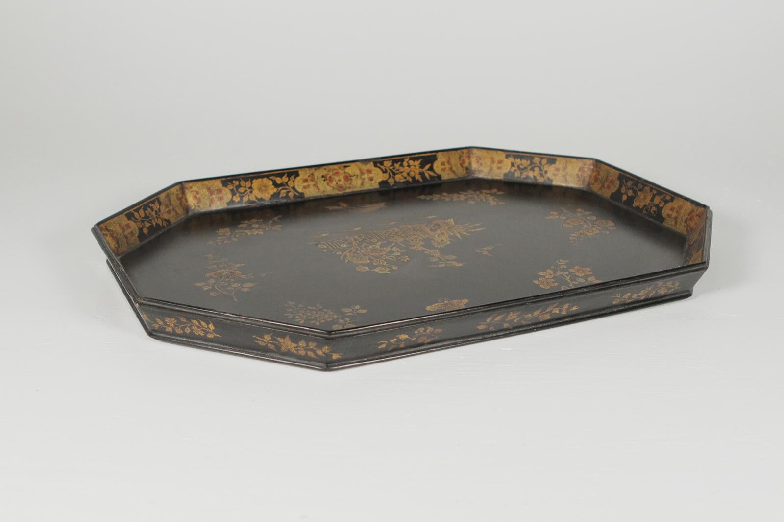 Chinoiserie Dyson and Benson London Tray, circa Late 19th Century In Excellent Condition In Lambertville, NJ