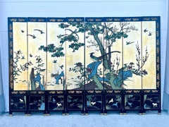 Chinoiserie Eight Panel Coromandel Folding Screen, Room Divider