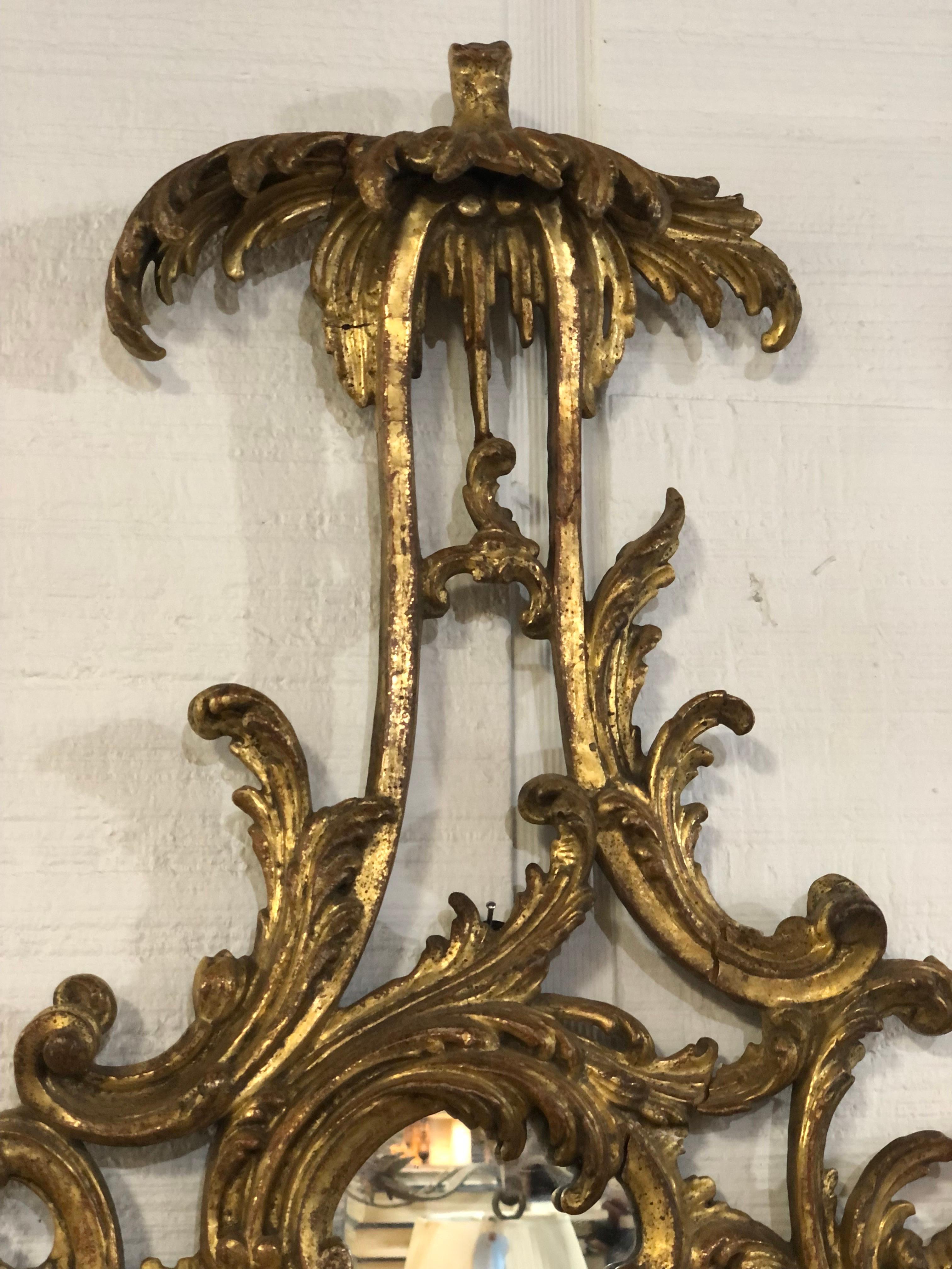 Chinoiserie Englisch  Chinesischer Chippendale-Spiegel aus Gildenholz 19. Jahrhundert im Zustand „Gut“ in Charleston, SC