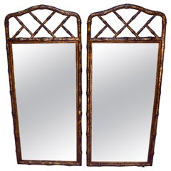 Chinoiserie Faux Tortoise Mirrors