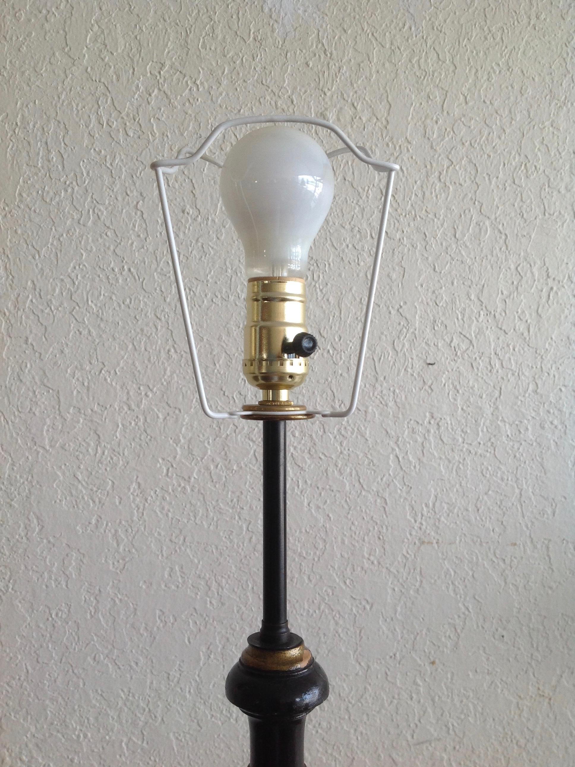 Chinoiserie Floor Lamp With Custom Shade 2