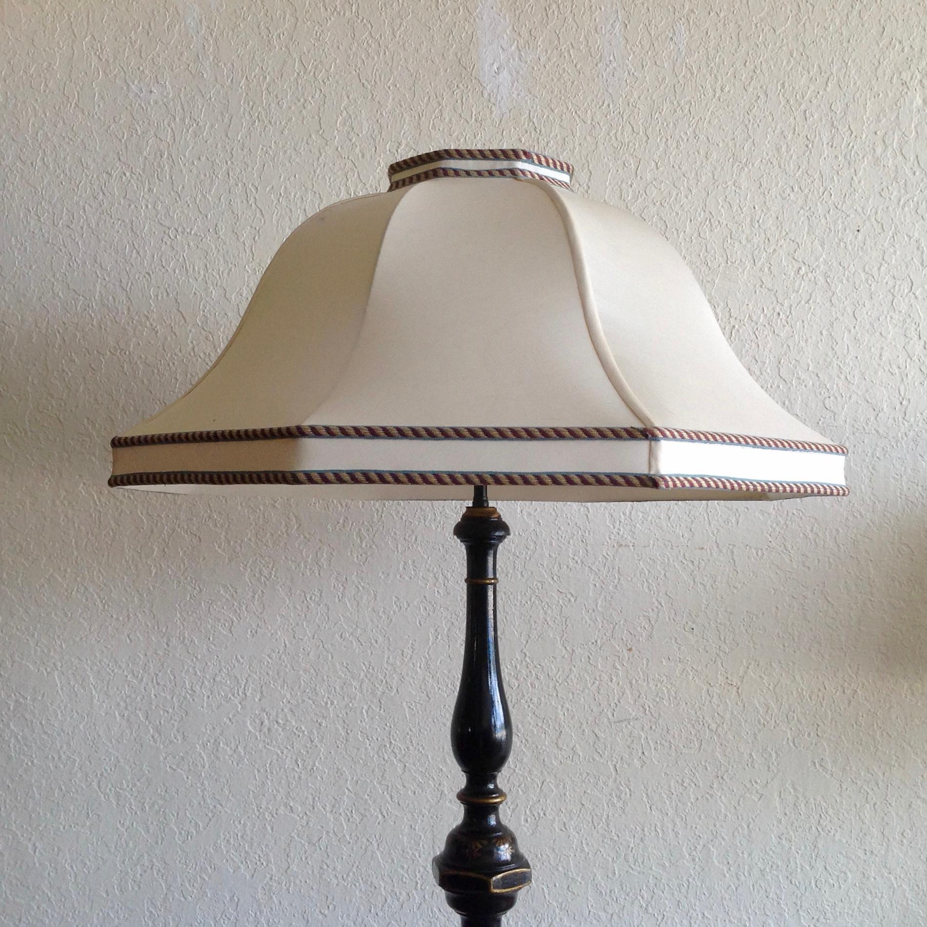 Silk Chinoiserie Floor Lamp With Custom Shade