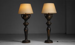Chinoiserie Floor Lamps, England circa 1930