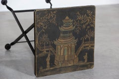 Chinoiserie Folding Iron Side Table