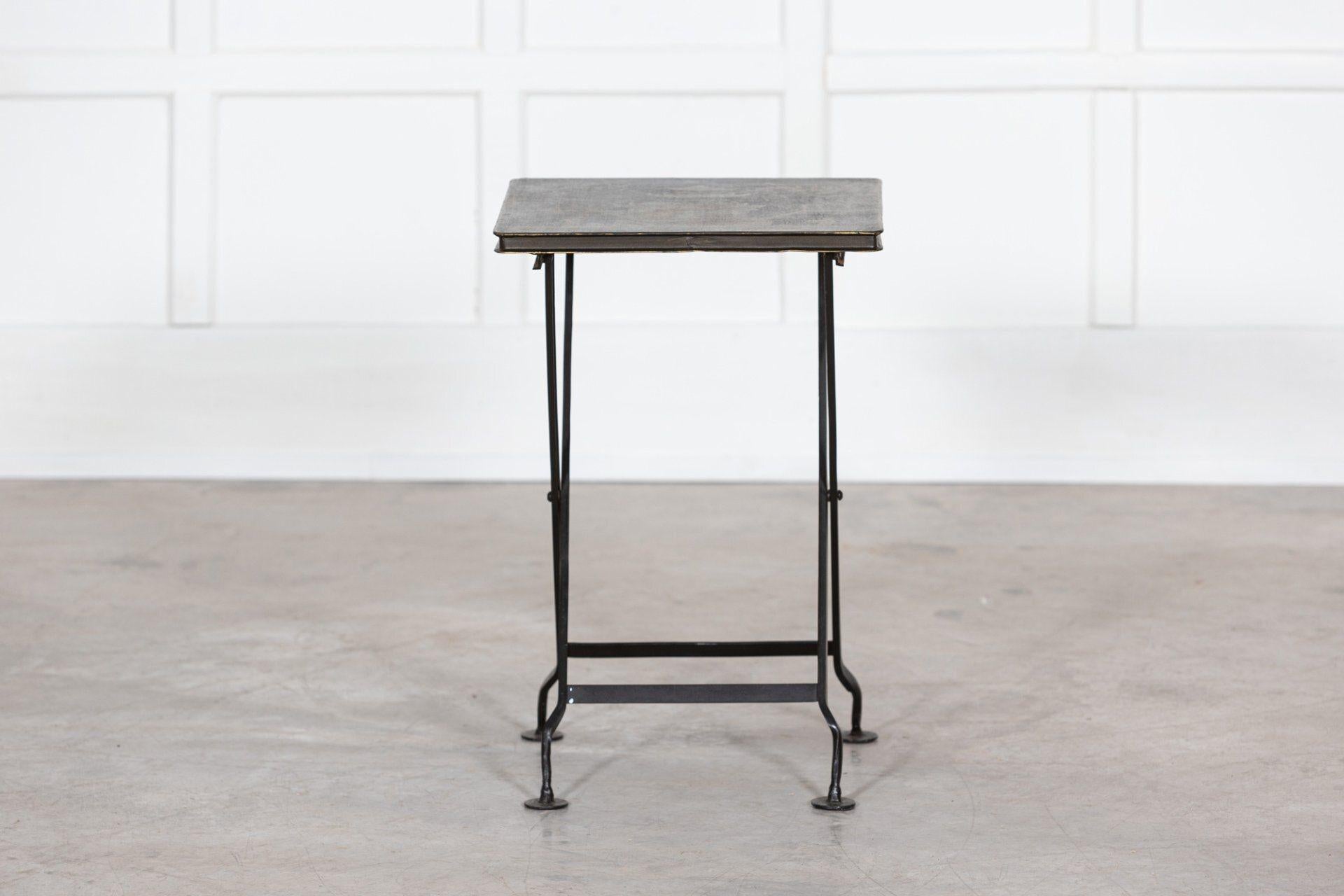 Chinoiserie Folding Iron Side Table For Sale 2