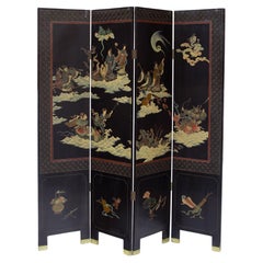 Retro Chinoiserie Folding Screen or Room Divider