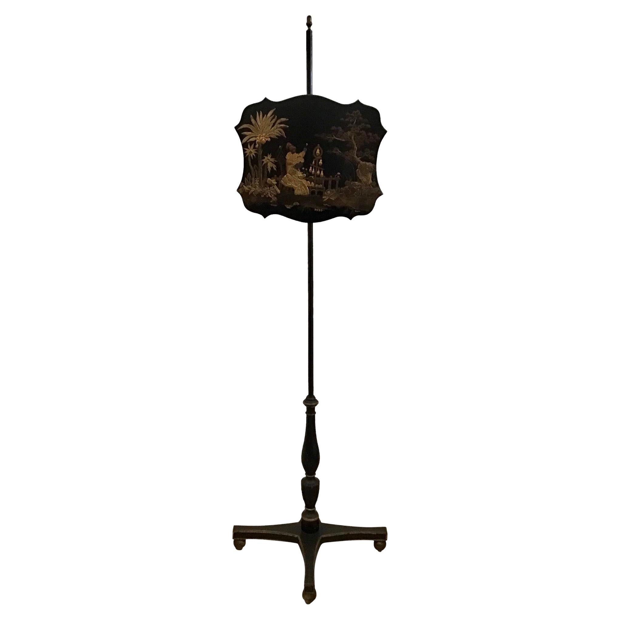 Chinoiserie French Decorative Fireplace Screen Stand