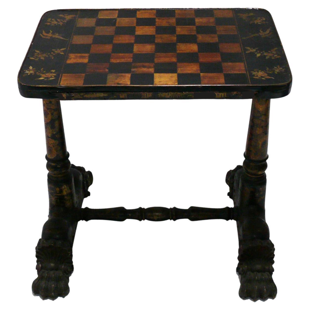 Chinoiserie Games Table  For Sale