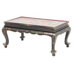 Chinoiserie Gilt and Black Lacquered Low Table