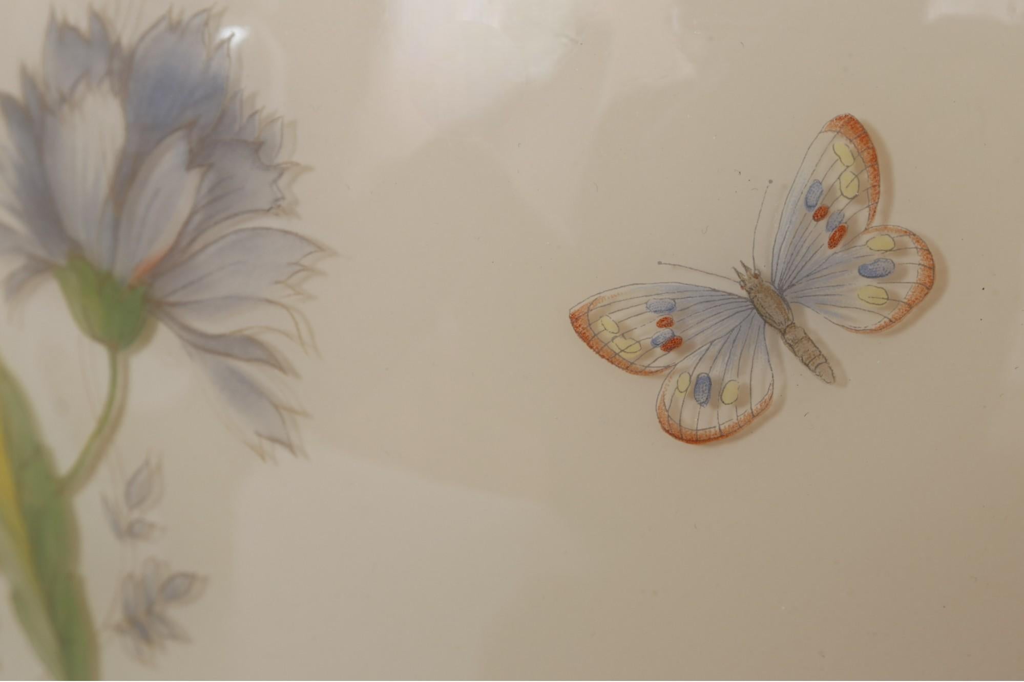 Chinoiserie Glass Table Lamps, a Pair For Sale 4
