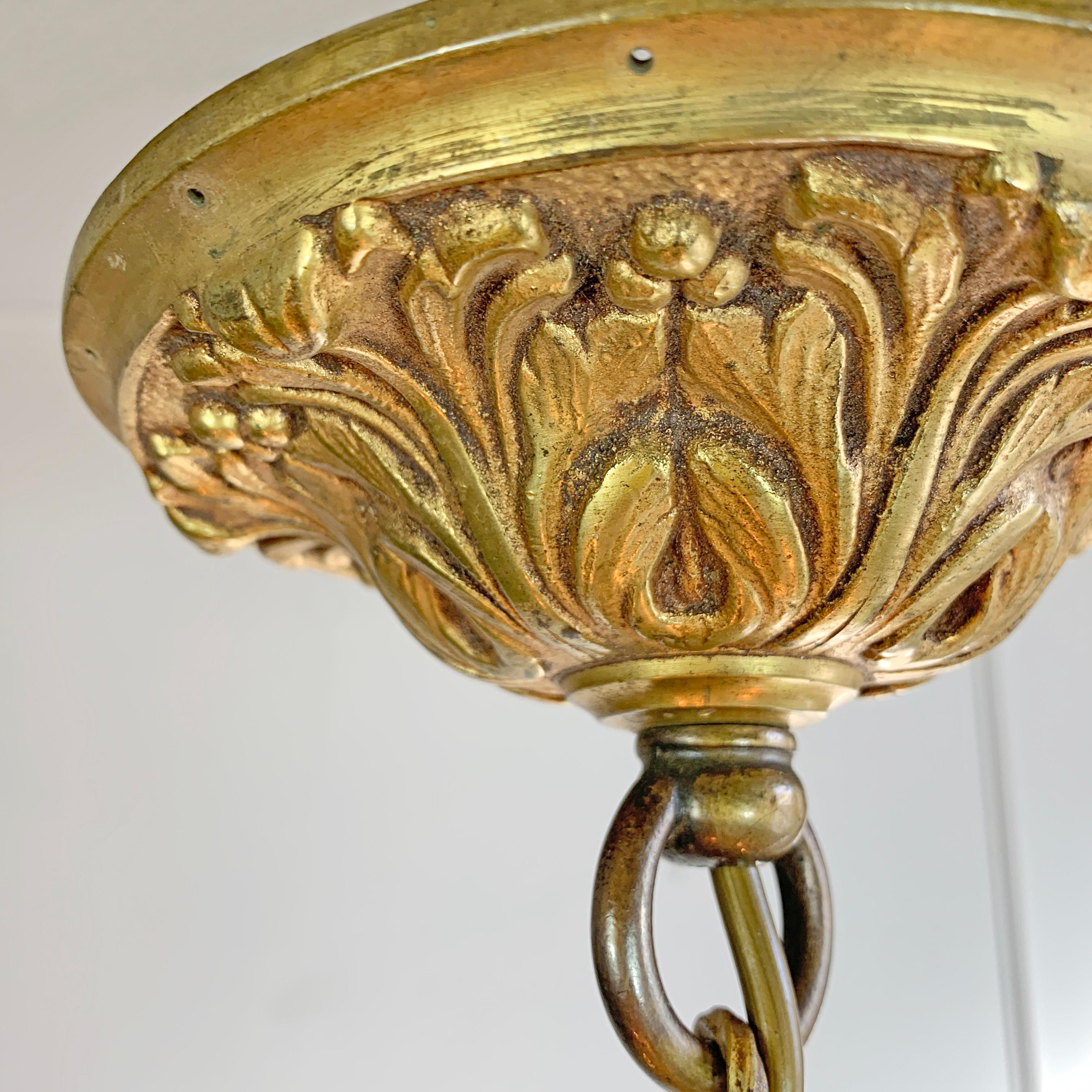 Lampadario Chinoiserie in cristallo dorato Banci Firenze Italia in vendita 12