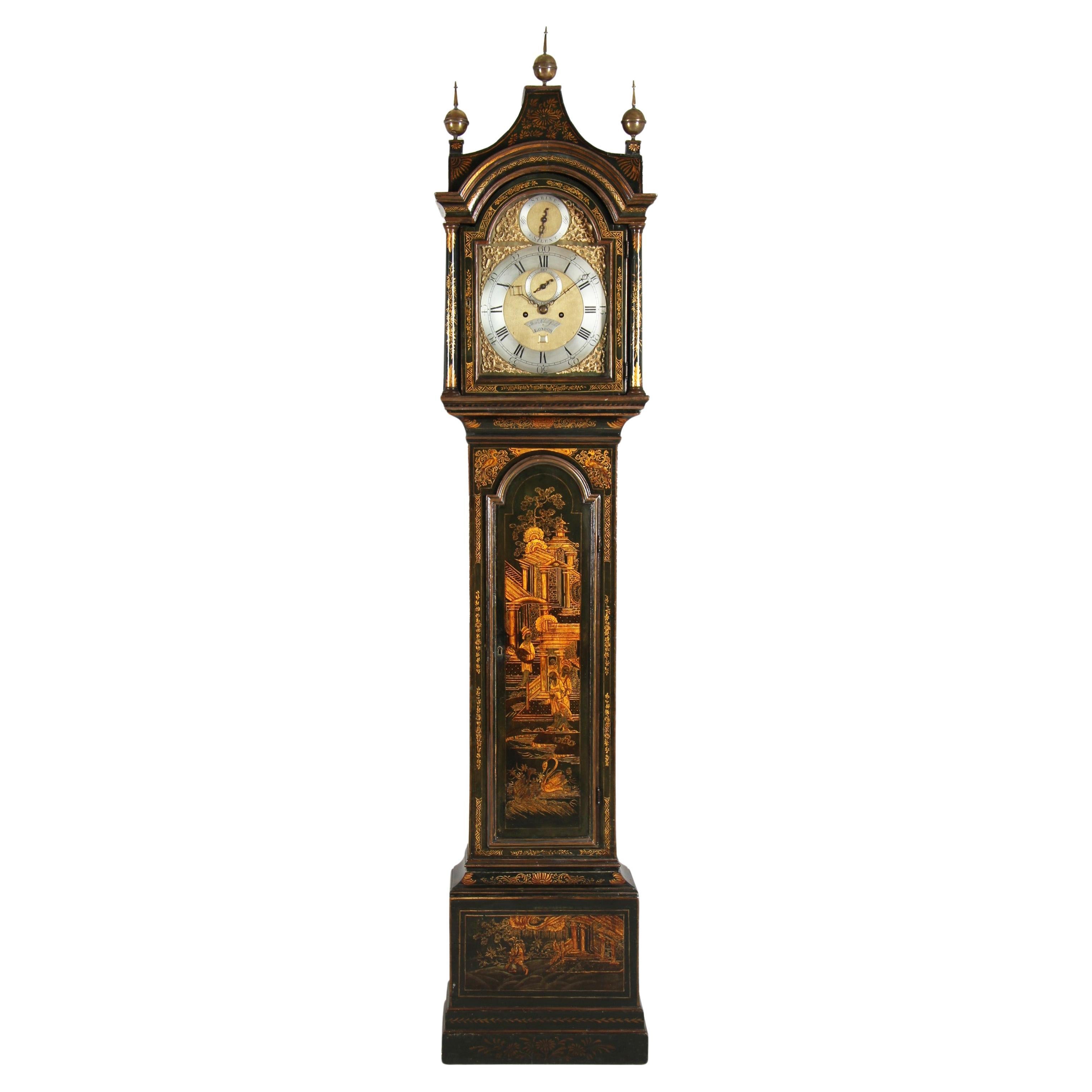 Chinoiserie Grandfather Clock, England, London, Mid-18th Century, Longcase Clock