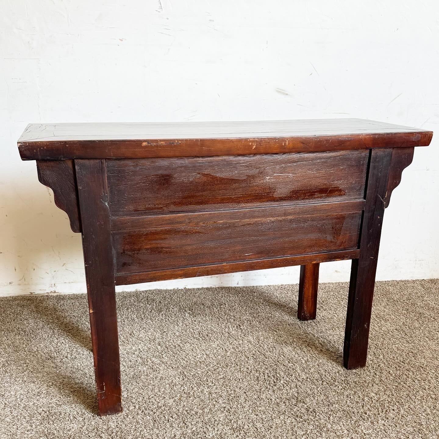 XX secolo Tavola laterale/console intagliata a mano Chinoiserie in vendita