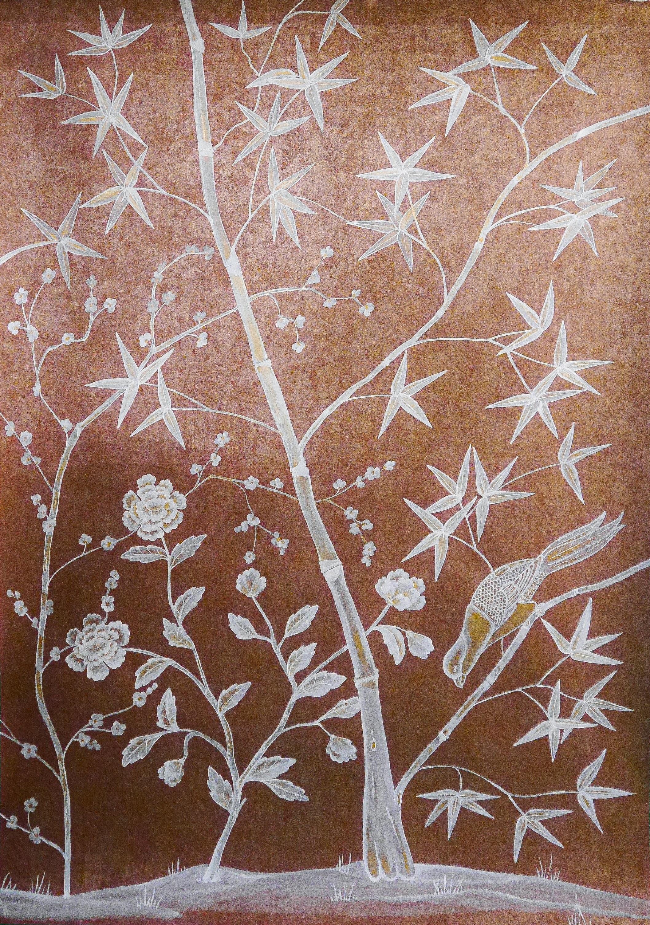 Chinoiserie-Handbemalte chinesische Tafel Caledon aus dem 19. Jahrhundert im Zustand „Neu“ im Angebot in Lahnstein, DE
