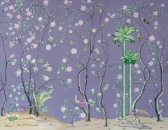 Chinese Wallpaper Handpainted Return to Nassau 18 Century Chinoiserie Handmade