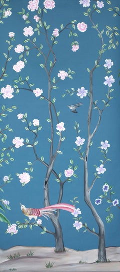 Chinoiserie Handpainted Chinese Wallpaper Return to Nassau 18th Century