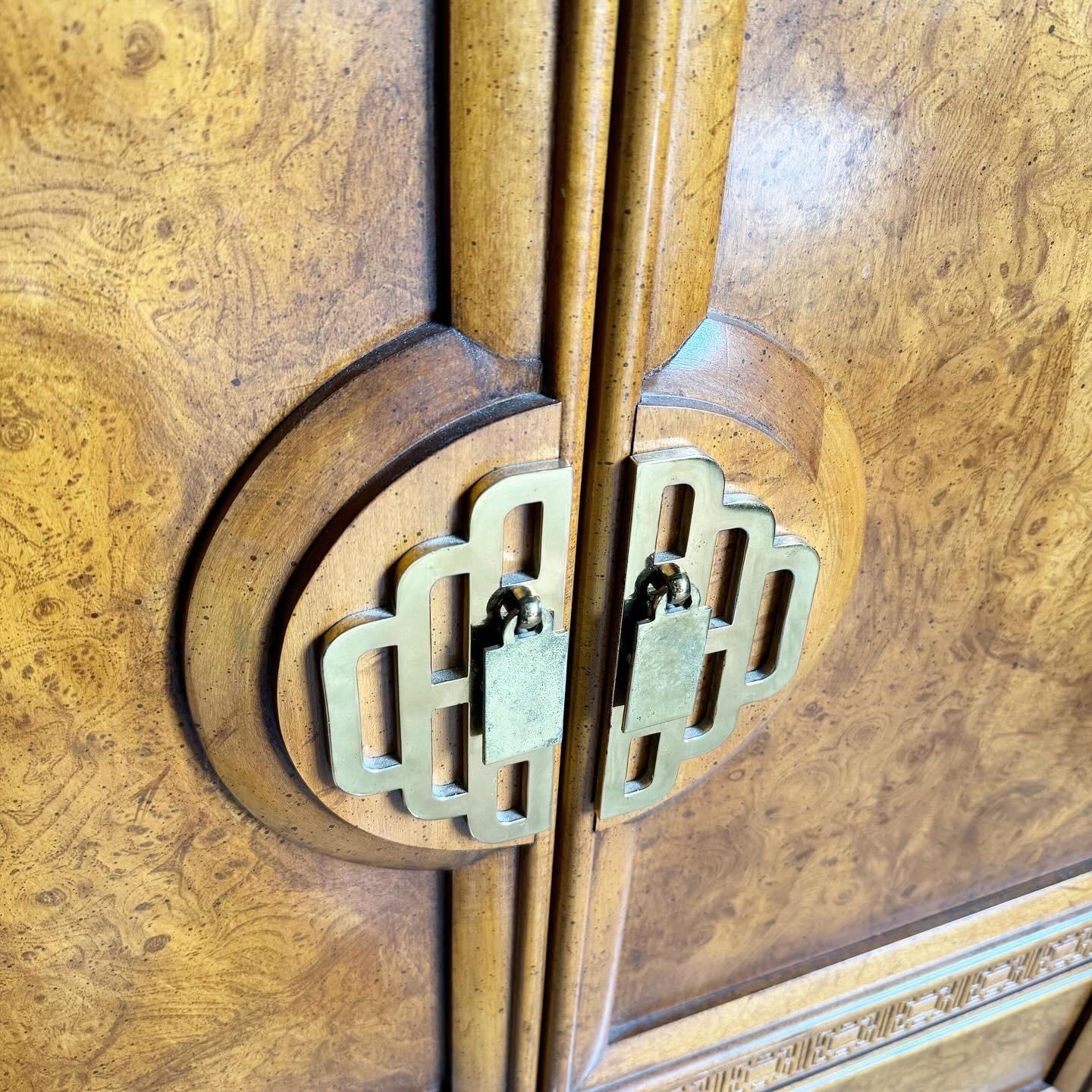 Brass Chinoiserie Henry Link ‚ÄúMandarin‚Äù Armoire by Lexington